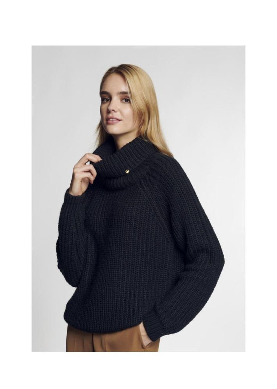 Ona OCHNIK Swetry I Kardigany | Czarny Golf Damski Oversize