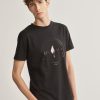 On OCHNIK T-Shirty | Czarny T-Shirt Meski Z Logo