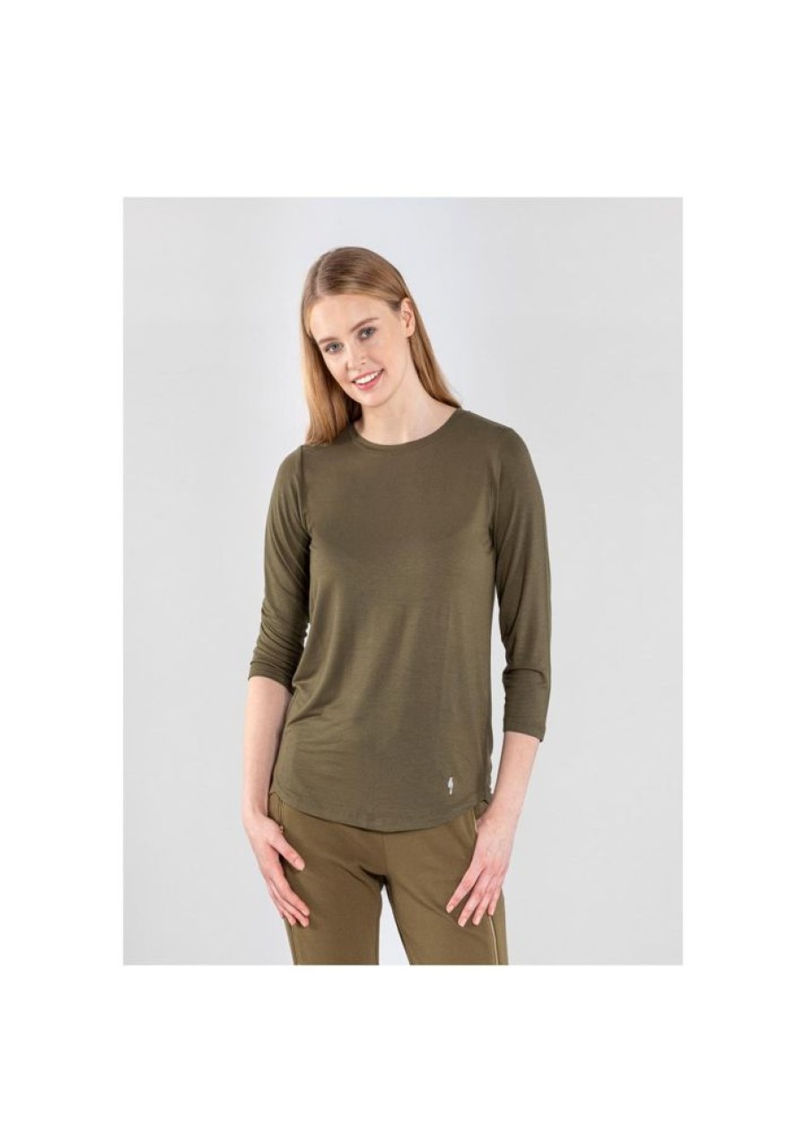 Ona OCHNIK Bluzki I Bluzy | Luzna Bluzka Damska W Kolorze Khaki