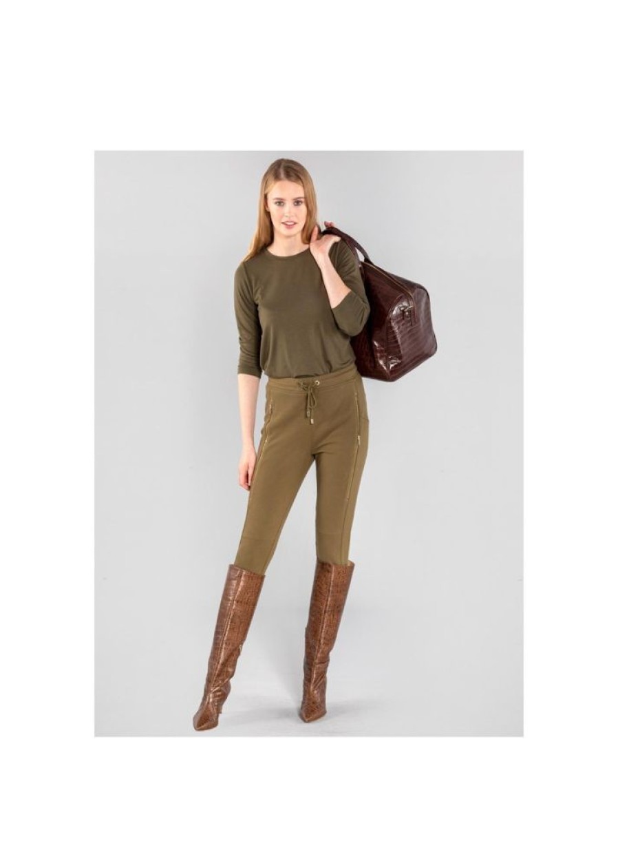 Ona OCHNIK Bluzki I Bluzy | Luzna Bluzka Damska W Kolorze Khaki