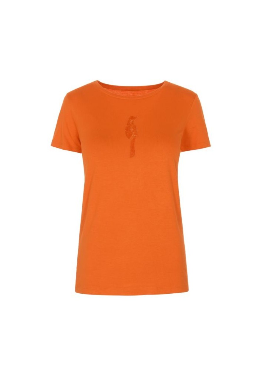 Ona OCHNIK T-Shirty | Pomaranczowy T-Shirt Damski Z Wilga